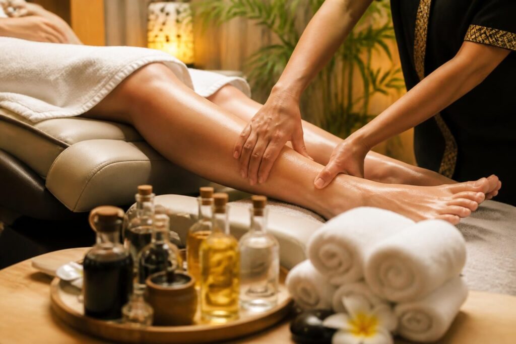 découvrez des techniques de massage et les huiles essentielles recommandées pour soulager efficacement les jambes lourdes et retrouver une sensation de légèreté.