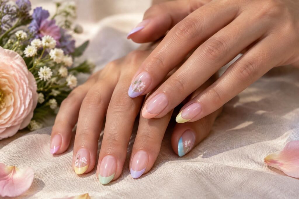 découvrez les tendances de la french manucure colorée : nuances pastel et couleurs de saison pour des ongles élégants, modernes et pleins de style.